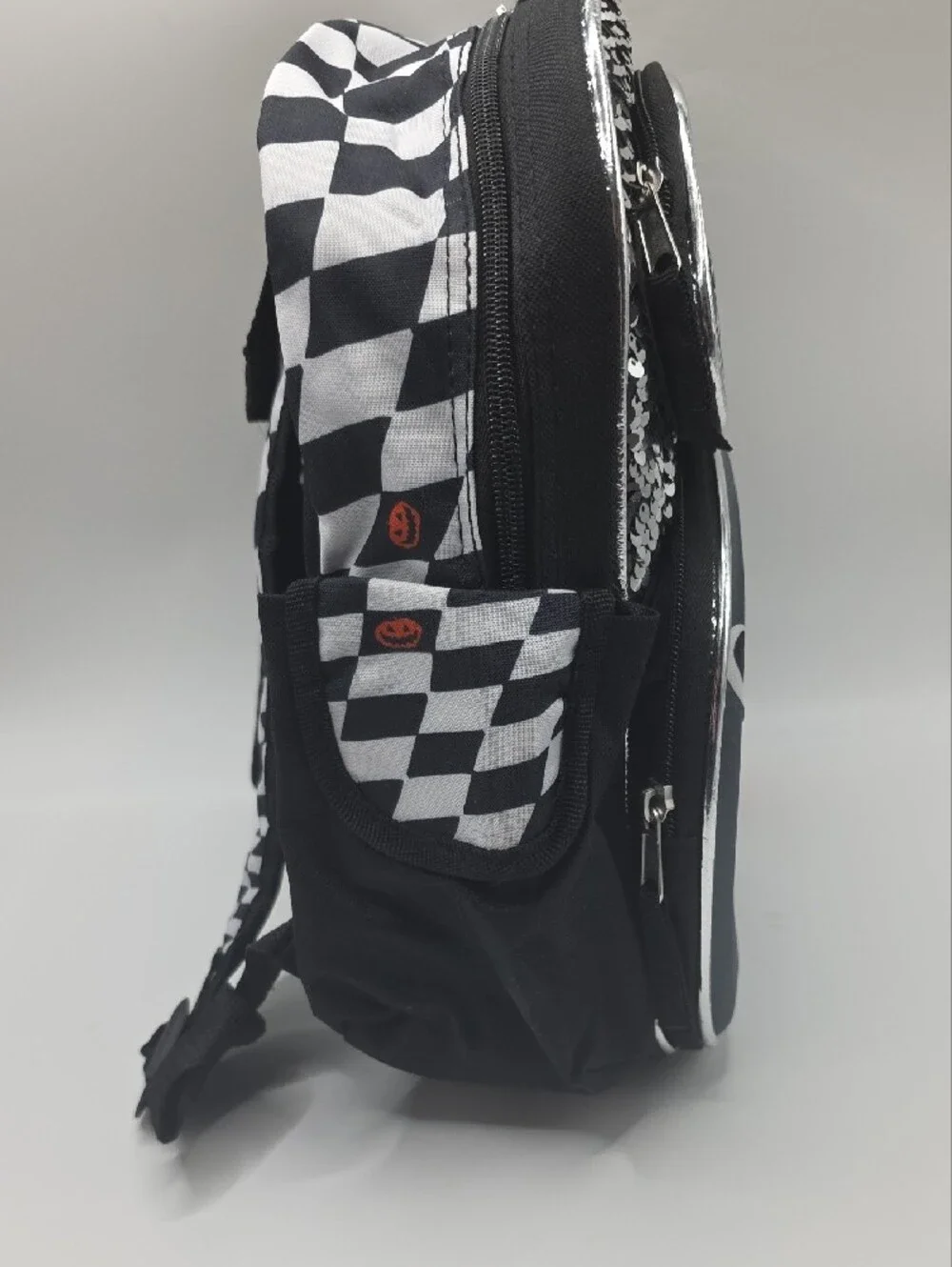 Disney Jack Skellington Sequin Kids Backpack - Black & Silver